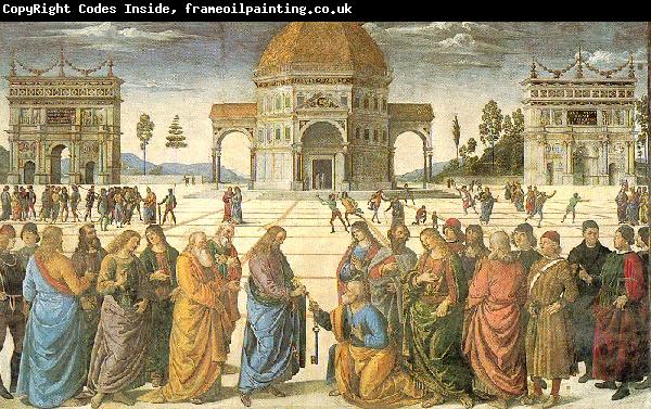 PERUGINO, Pietro Christ Giving the Keys to St. Peter